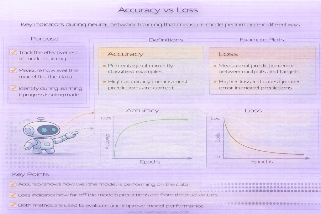 Accuracy vs Loss explained visually - Neural Networks Lexicon