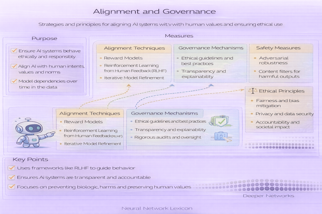 AI alignment and governance infographic - Neural Networks Lexicon